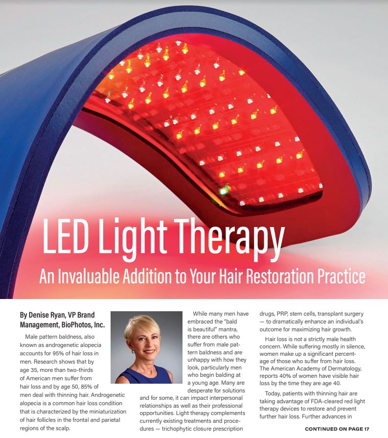 Led Light Therapy: An Invaluable Addition to Your Hair Restoration Practice