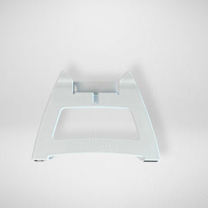 One Celluma branded facial stands to position upright when treating the face-neck-décolleté on acne or aging mode using red or blue light therapy.